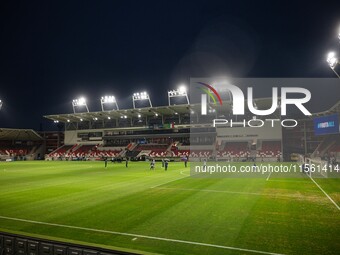 Giacomo Cosua: Budapest, Hungary, on September 9, 2024 - Bozsik Arena Stadium view prior to the UEFA Nations League 2024/25 League A Group A...