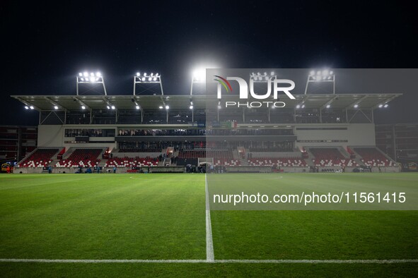 Giacomo Cosua: Budapest, Hungary, on September 9, 2024 - Bozsik Arena Stadium view prior to the UEFA Nations League 2024/25 League A Group A...