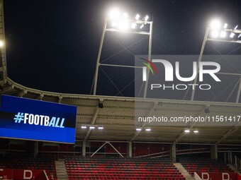 Giacomo Cosua: Budapest, Hungary, on September 9, 2024 - Bozsik Arena Stadium view prior to the UEFA Nations League 2024/25 League A Group A...