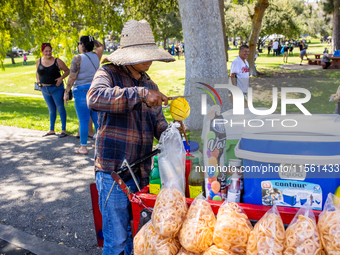 On September 2, 2024, in Banning Park, United States, 42 unions hold the 45th Annual LA Labor Day Parade, ending with a picnic in Banning Pa...