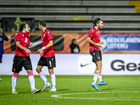 Georgia player Otar Mamageishvili celebrates the 2-1 goal during the match between the Netherlands and Georgia at the Covebo Stadium - De Ko...