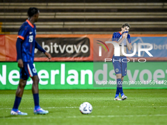 Netherlands player Youri Baas is disappointed after the goal of Georgia player Otar Mamageishvili, making the score 2-1, during the match be...