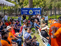 On September 2, 2024, in Banning Park, United States, 42 unions hold the 45th Annual LA Labor Day Parade, ending with a picnic in Banning Pa...