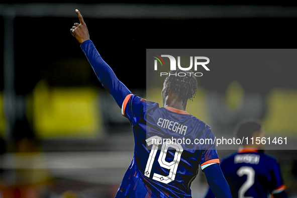 Netherlands player Emmanuel Emegha during the match between the Netherlands and Georgia at the Covebo Stadium - De Koel for the Qualificatio...