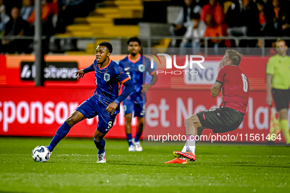 Netherlands player Antoni Milambo and Georgia player Otar Mamageishvili during the match between the Netherlands and Georgia at the Covebo S...