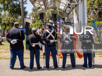 On September 2, 2024, in Banning Park, United States, 42 unions hold the 45th Annual LA Labor Day Parade, ending with a picnic in Banning Pa...