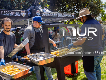 On September 2, 2024, in Banning Park, United States, 42 unions hold the 45th Annual LA Labor Day Parade, ending with a picnic in Banning Pa...