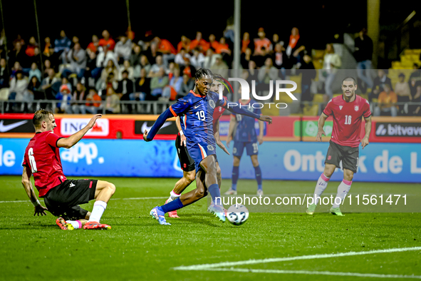 Netherlands player Emmanuel Emegha during the match between the Netherlands and Georgia at the Covebo Stadium - De Koel for the Qualificatio...