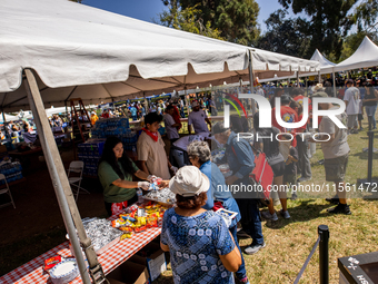 On September 2, 2024, in Banning Park, United States, 42 unions hold the 45th Annual LA Labor Day Parade, ending with a picnic in Banning Pa...