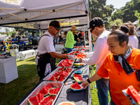 On September 2, 2024, in Banning Park, United States, 42 unions hold the 45th Annual LA Labor Day Parade, ending with a picnic in Banning Pa...