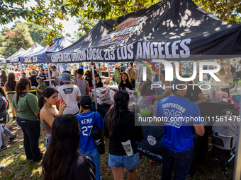 On September 2, 2024, in Banning Park, United States, 42 unions hold the 45th Annual LA Labor Day Parade, ending with a picnic in Banning Pa...