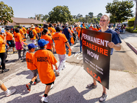 On September 2, 2024, in Banning Park, United States, 42 unions hold the 45th Annual LA Labor Day Parade, ending with a picnic in Banning Pa...