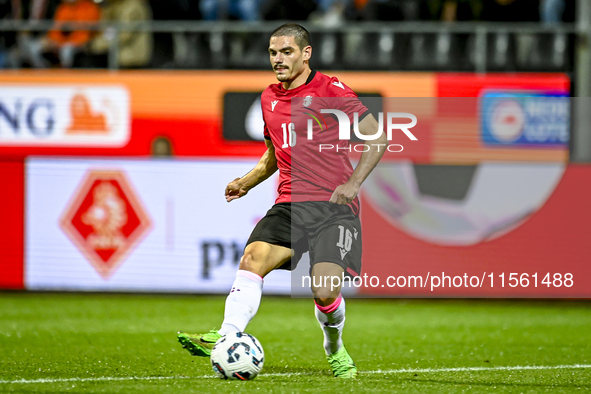 Georgia player Davit Zurabiani during the match between the Netherlands and Georgia at the Covebo Stadium - De Koel for the Qualification EK...