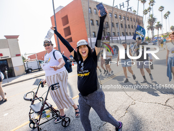 On September 2, 2024, in Banning Park, United States, 42 unions hold the 45th Annual LA Labor Day Parade, ending with a picnic in Banning Pa...