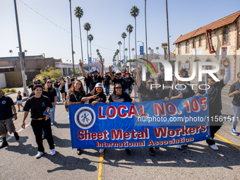 On September 2, 2024, in Banning Park, United States, 42 unions hold the 45th Annual LA Labor Day Parade, ending with a picnic in Banning Pa...