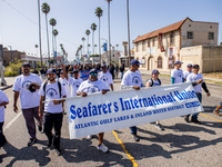 On September 2, 2024, in Banning Park, United States, 42 unions hold the 45th Annual LA Labor Day Parade, ending with a picnic in Banning Pa...