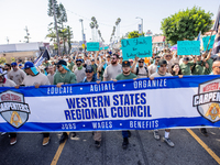 On September 2, 2024, in Banning Park, United States, 42 unions hold the 45th Annual LA Labor Day Parade, ending with a picnic in Banning Pa...