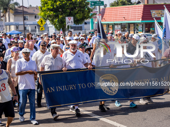 On September 2, 2024, in Banning Park, United States, 42 unions hold the 45th Annual LA Labor Day Parade, ending with a picnic in Banning Pa...