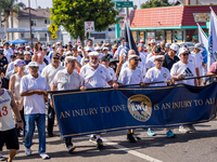 On September 2, 2024, in Banning Park, United States, 42 unions hold the 45th Annual LA Labor Day Parade, ending with a picnic in Banning Pa...