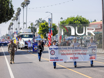 On September 2, 2024, in Banning Park, United States, 42 unions hold the 45th Annual LA Labor Day Parade, ending with a picnic in Banning Pa...