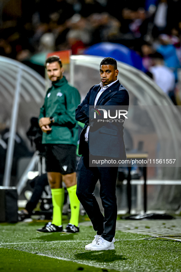 Netherlands trainer coach Michael Reiziger during the match between the Netherlands and Georgia at the Covebo Stadium - De Koel for the Qual...