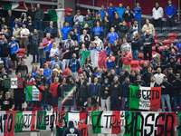 Supporters of Italy during Israel vs Italy: matchday 2 of UEFA Nations League 2024-2025, in Budapest, Hungary, on September 9, 2024, at Bozs...