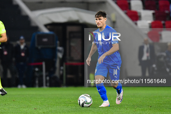 Gavriel Kanichowsky is in action during Israel vs. Italy: matchday 2 of UEFA Nations League 2024-2025, in Budapest, Hungary, on September 9,...