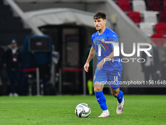 Gavriel Kanichowsky is in action during Israel vs. Italy: matchday 2 of UEFA Nations League 2024-2025, in Budapest, Hungary, on September 9,...