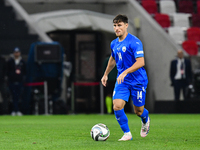 Gavriel Kanichowsky is in action during Israel vs. Italy: matchday 2 of UEFA Nations League 2024-2025, in Budapest, Hungary, on September 9,...