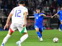 Manor Solomon is in action during Israel vs Italy: matchday 2 of UEFA Nations League 2024-2025, in Bozsik Arena, Budapest, Hungary, on Septe...