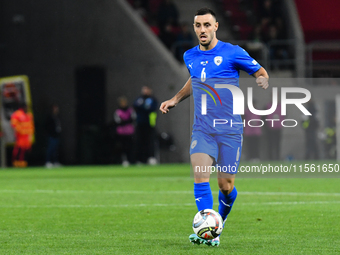 Neta Lavi is in action during Israel vs Italy: matchday 2 of UEFA Nations League 2024-2025, at Bozsik Arena in Budapest, Hungary, on Septemb...