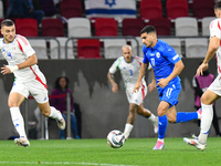 Liel Abada in action during Israel vs Italy: matchday 2 of UEFA Nations League 2024-2025, in Budapest, Hungary, on September 9, 2024, at Boz...