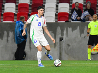 Alessandro Bastoni in action during Israel vs Italy: matchday 2 of UEFA Nations League 2024-2025, in Budapest, Hungary, on September 9, 2024...