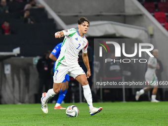 Samuele Ricci is in action during the Israel vs Italy match on matchday 2 of the UEFA Nations League 2024-2025, at Bozsik Arena in Budapest,...