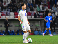 Samuele Ricci is in action during the Israel vs Italy match on matchday 2 of the UEFA Nations League 2024-2025, at Bozsik Arena in Budapest,...