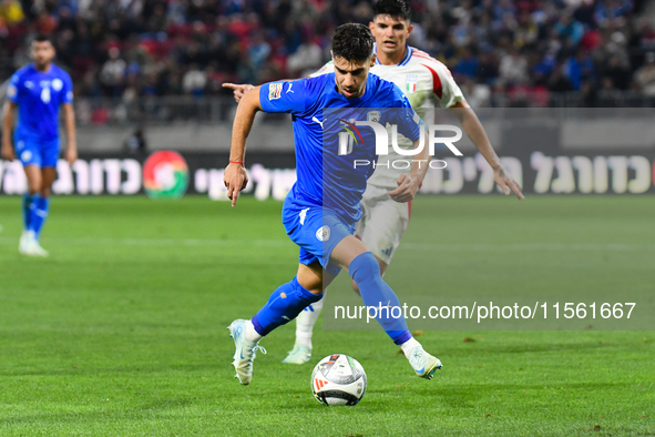 Manor Solomon is in action during Israel vs Italy: matchday 2 of UEFA Nations League 2024-2025, in Bozsik Arena, Budapest, Hungary, on Septe...