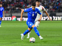 Manor Solomon is in action during Israel vs Italy: matchday 2 of UEFA Nations League 2024-2025, in Bozsik Arena, Budapest, Hungary, on Septe...