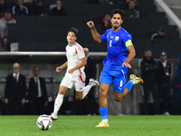 Dor Peretz is in action during Israel vs Italy: matchday 2 of UEFA Nations League 2024-2025, in Budapest, Hungary, on September 9, 2024, at...