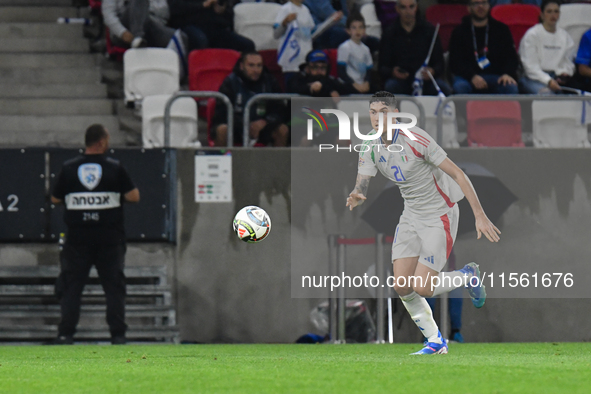 Alessandro Bastoni in action during Israel vs Italy: matchday 2 of UEFA Nations League 2024-2025, in Budapest, Hungary, on September 9, 2024...