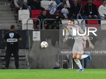 Alessandro Bastoni in action during Israel vs Italy: matchday 2 of UEFA Nations League 2024-2025, in Budapest, Hungary, on September 9, 2024...