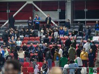 Fans of Italy before the UEFA Nations League 2024/25 League A Group A2 match between Israel and Italy at Bozsik Arena Stadium in Budapest, H...