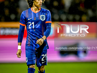 Netherlands player Gjivaj Zechiel plays during the match between the Netherlands and Georgia at the Covebo Stadium - De Koel for the Qualifi...