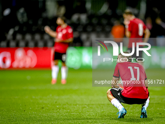 Georgia player Levan Osikmashvili plays during the match between the Netherlands and Georgia at the Covebo Stadium - De Koel for the Qualifi...