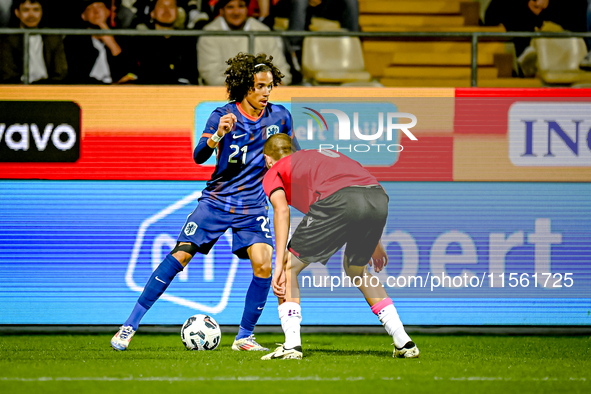 Netherlands player Gjivaj Zechiel plays during the match between the Netherlands and Georgia at the Covebo Stadium - De Koel for the Qualifi...