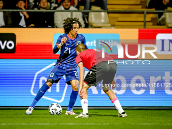 Netherlands player Gjivaj Zechiel plays during the match between the Netherlands and Georgia at the Covebo Stadium - De Koel for the Qualifi...