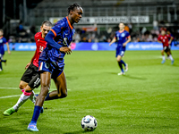 Georgia player Davit Zurabiani and Netherlands player Emmanuel Emegha during the match between the Netherlands and Georgia at the Covebo Sta...