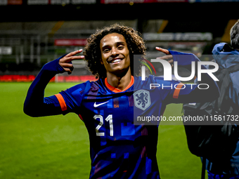 Netherlands player Gjivaj Zechiel plays during the match between the Netherlands and Georgia at the Covebo Stadium - De Koel for the Qualifi...