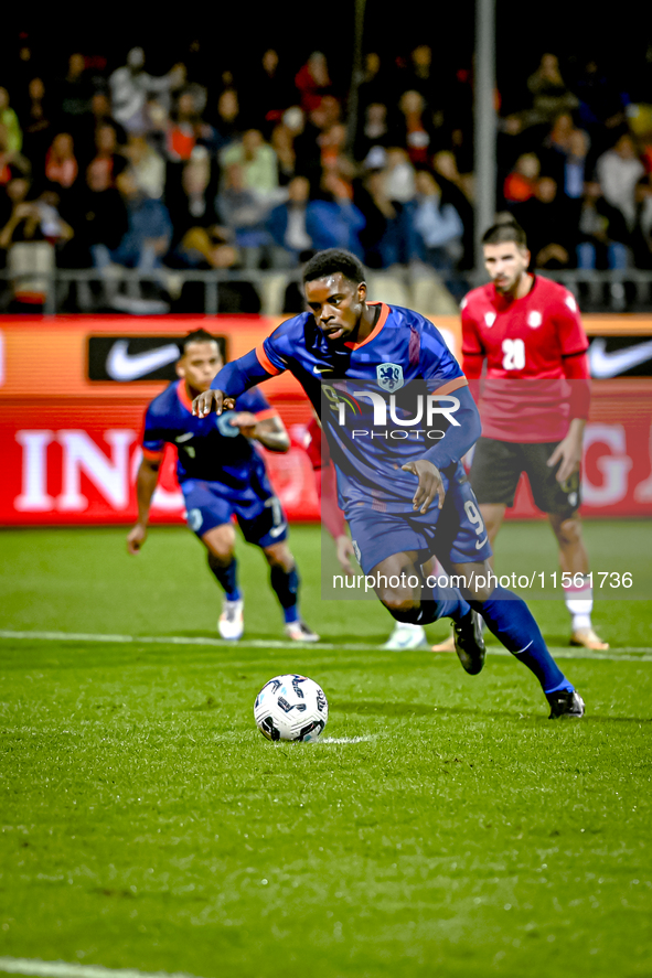 Netherlands player Noah Ohio, during the match Netherlands - Georgia at the Covebo Stadium - De Koel  for the Qualification EK 2025 group C...