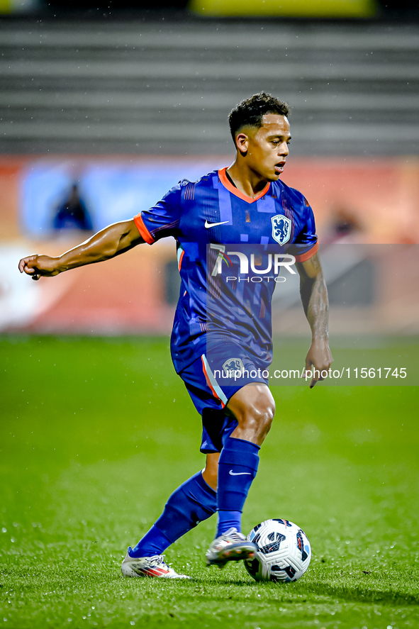 Netherlands player Million Manhoef plays during the match between the Netherlands and Georgia at the Covebo Stadium - De Koel for the Qualif...