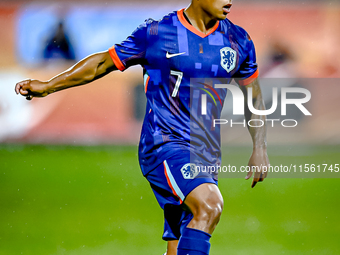 Netherlands player Million Manhoef plays during the match between the Netherlands and Georgia at the Covebo Stadium - De Koel for the Qualif...